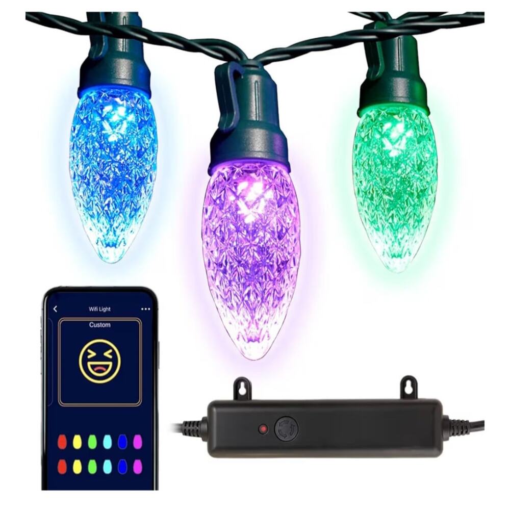Novolink C9 RGB String Lights WiFi 12 Bulb Outdoor Color Changing